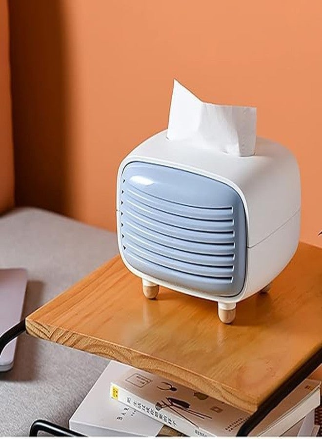 JAMBUVANTI Radio Type Tissue Box Tissue Container Tissue Holder Pumping Paper Box Living Room Home Decor Living Room Bedroom Dining Table Office Coffee Table Restaurant Tissue Box Multicolor - Image 3